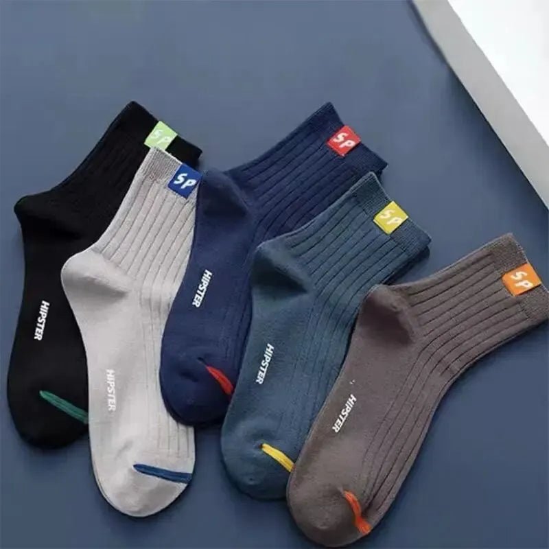 5 Pair Men's Mid Calf Socks