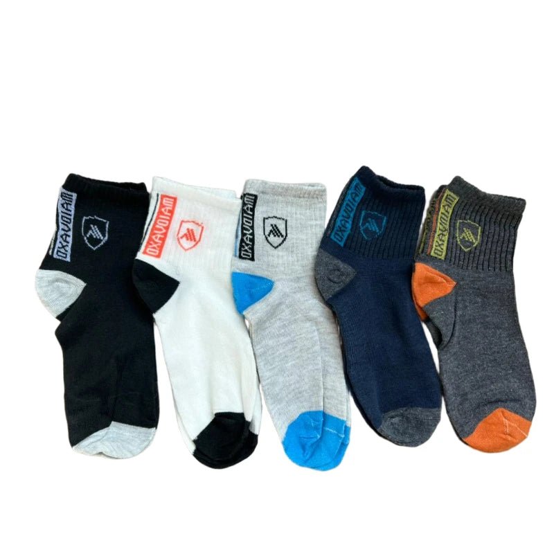 5 Pair Men's Mid Calf Socks 5pcs