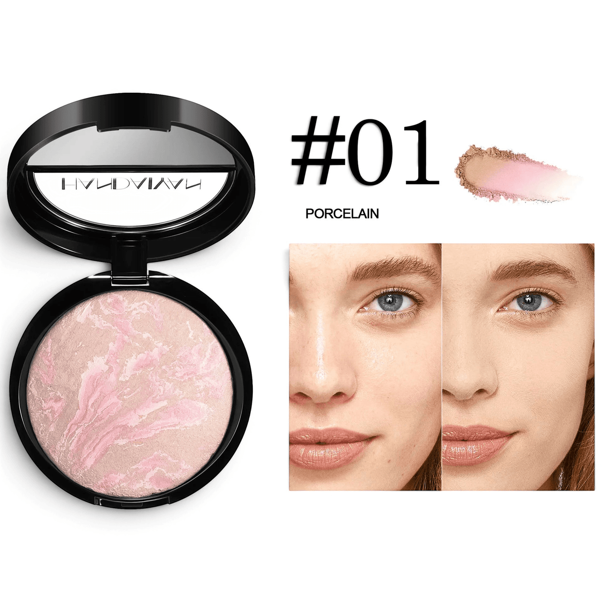 7 Color Baked Duo Powder Foundation 01 Porcelain 15g