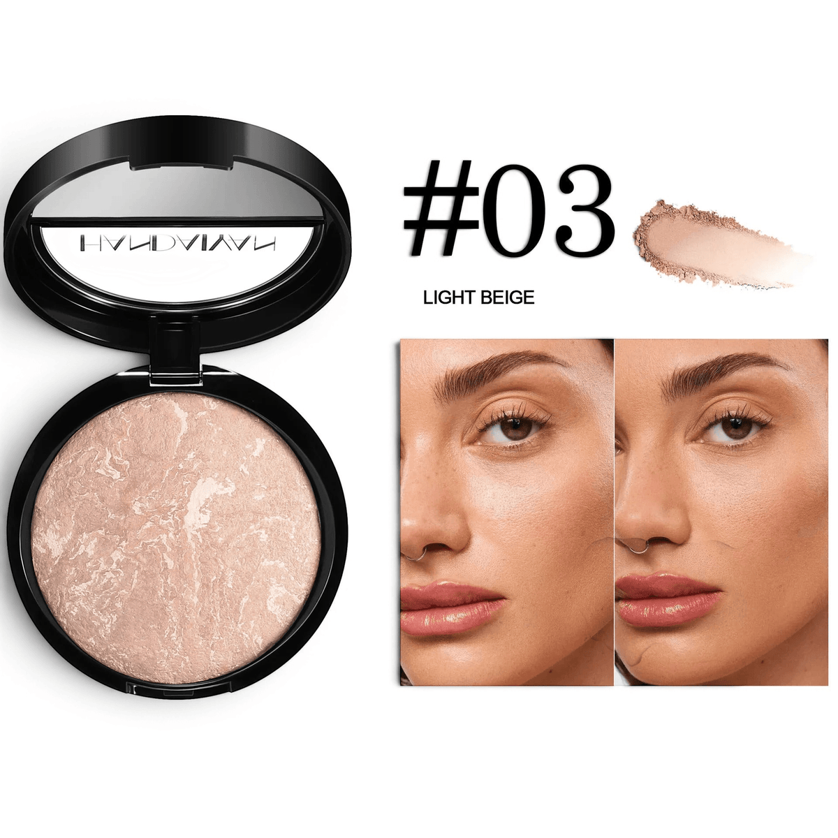 7 Color Baked Duo Powder Foundation 03 Light Beige 15g