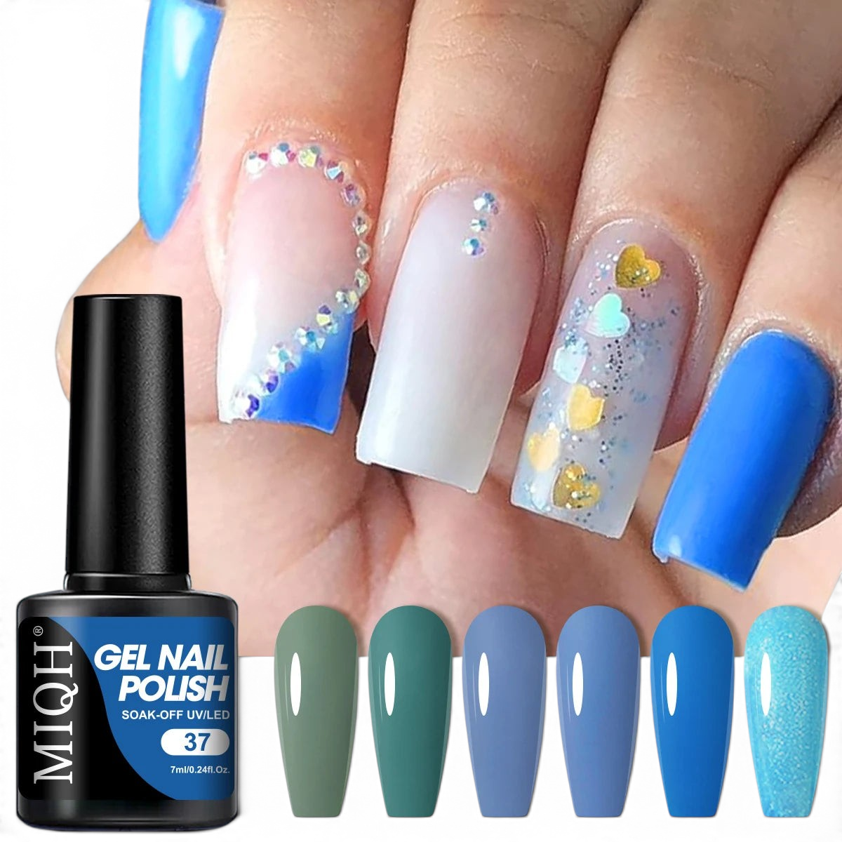 7ml Blue Green Gel Nail Polish