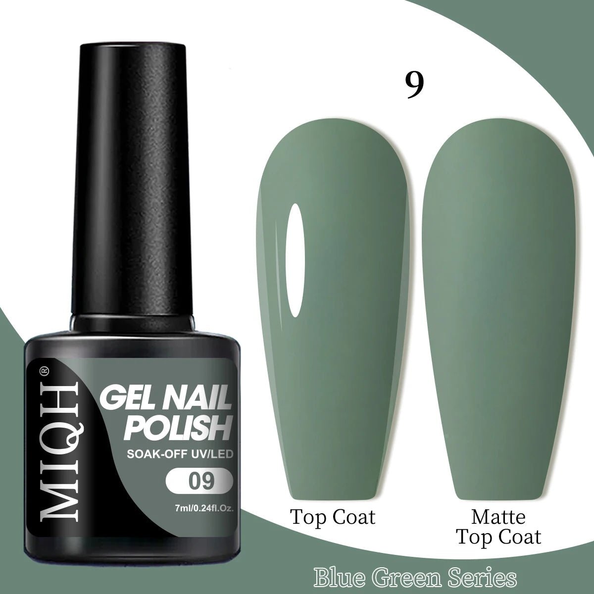 7ml Blue Green Gel Nail Polish M-CS-09