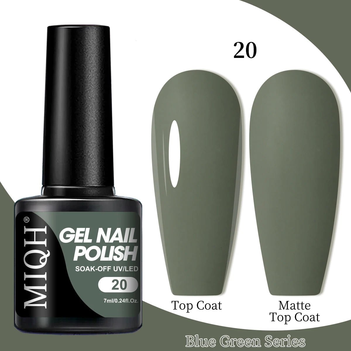 7ml Blue Green Gel Nail Polish M-CS-20