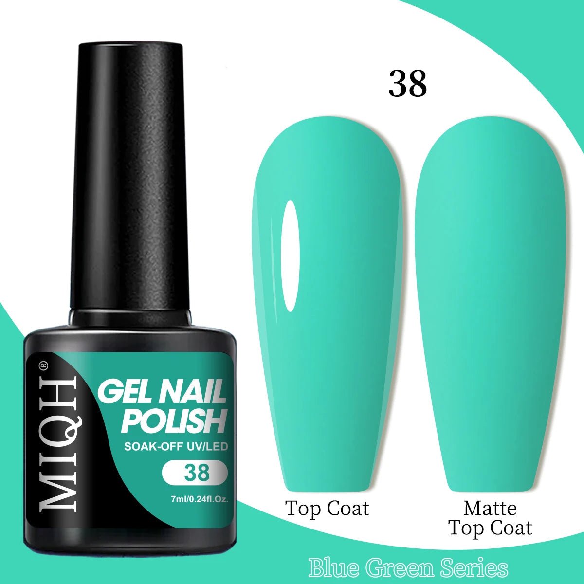 7ml Blue Green Gel Nail Polish M-CS-38