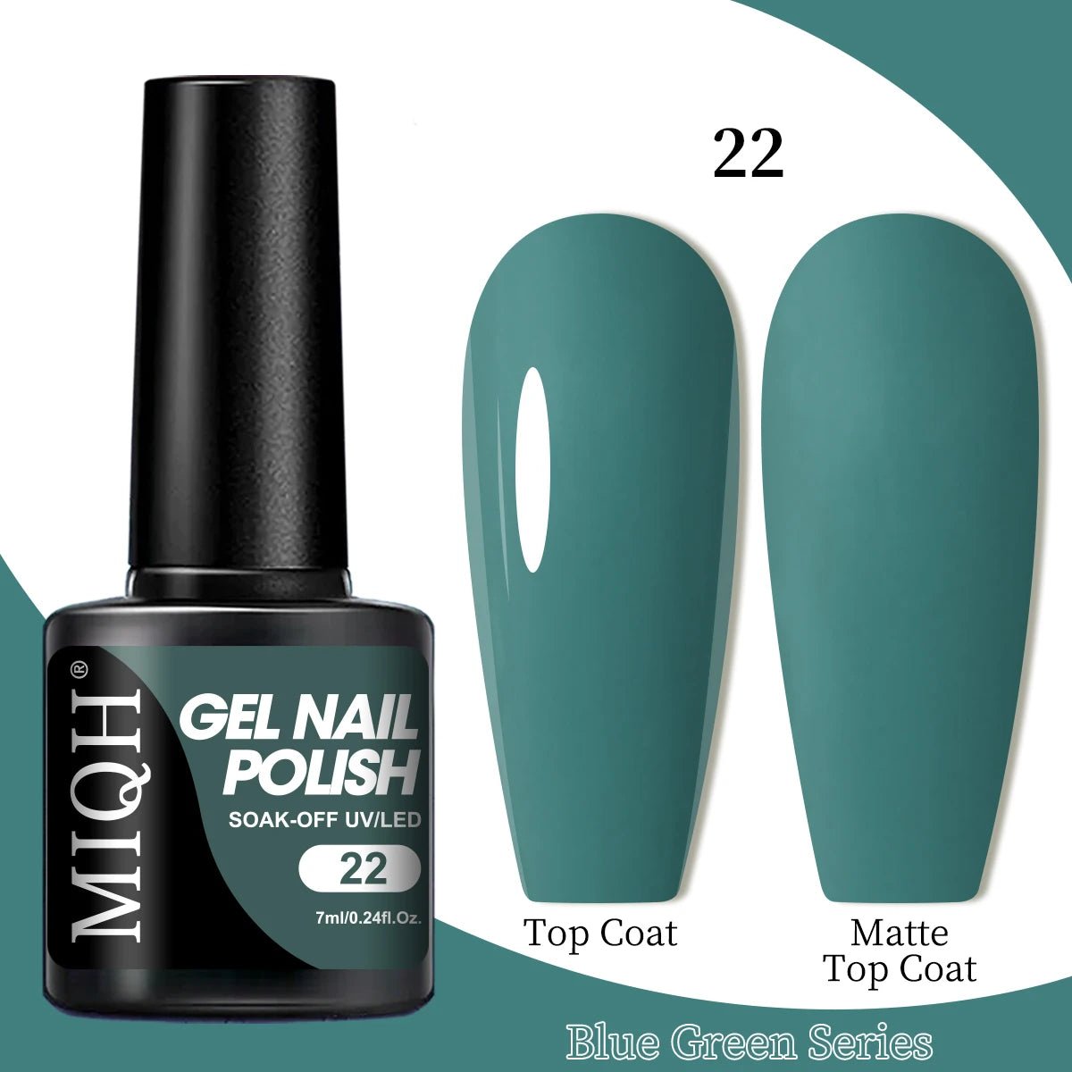7ml Blue Green Gel Nail Polish M-CS-22