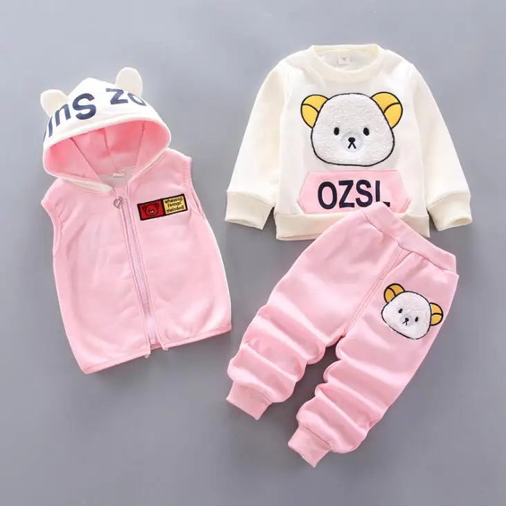 Fleece Hooded Piece Pink 3