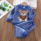 Fleece Hooded Piece Blue