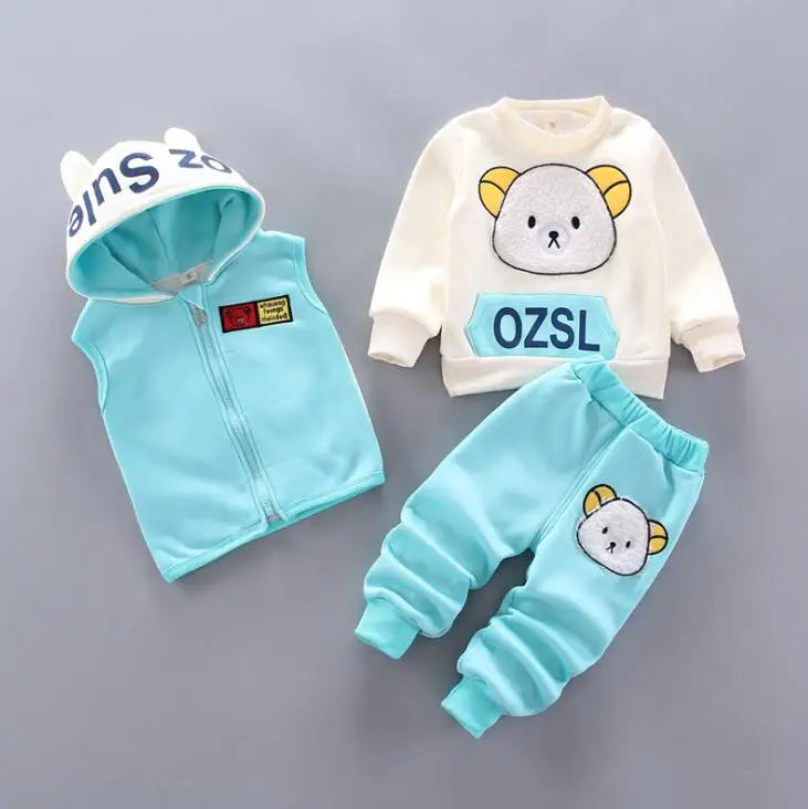 Fleece Hooded Piece SkyBlue