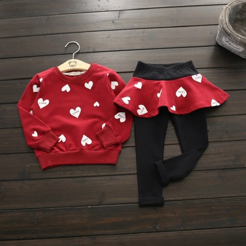Toddler Girls Sets T Shirt Red