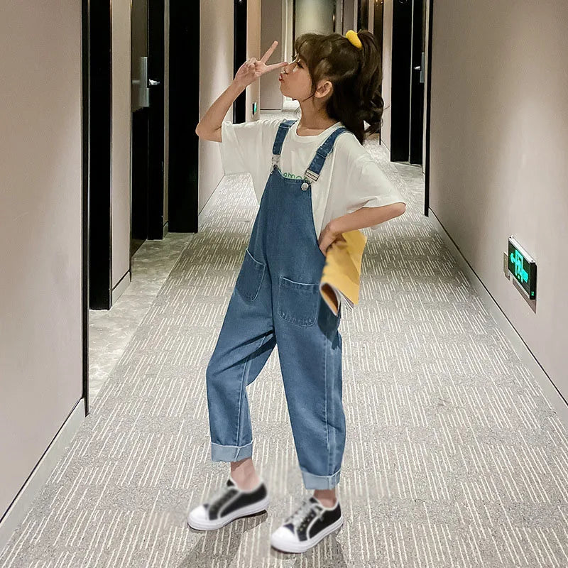 Korean Denim Overalls Jeans