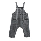 Chicever Denim Jumpsuits Jeans Square Neck Sleeveless
