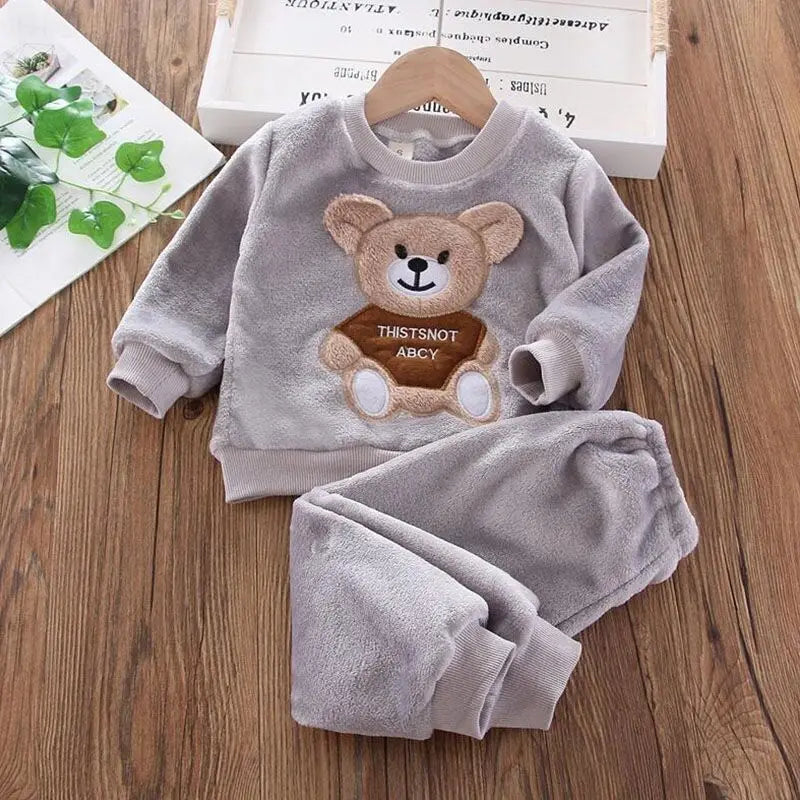 Fleece Hooded Piece Gray