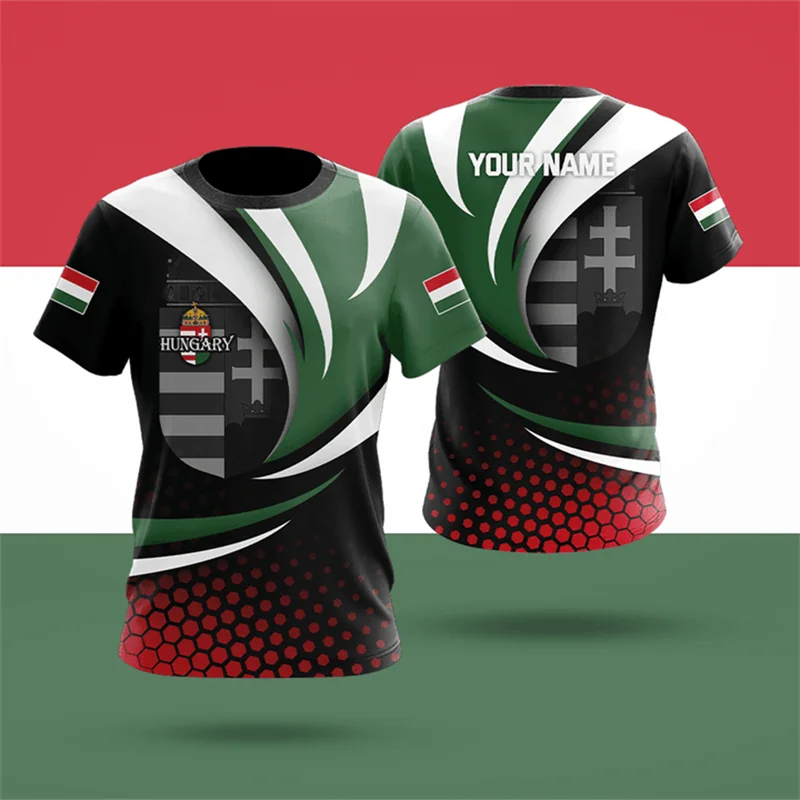 Hungary National Emblem T Shirt Short Sleeve Tahirt-PYA35848