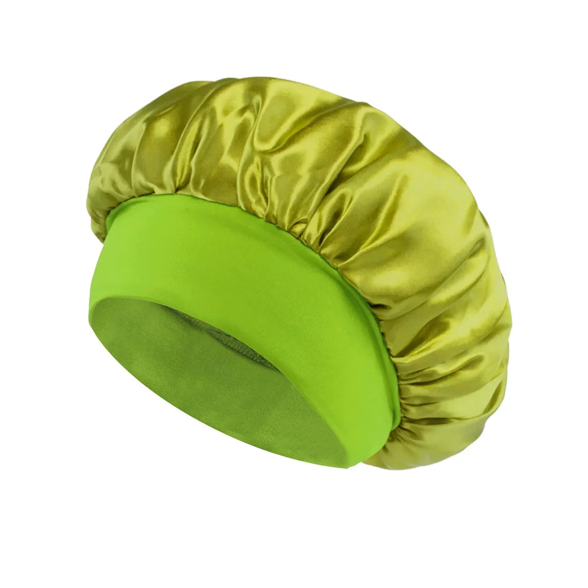 Satin Sleep Bonnet with Wide Elastic Band