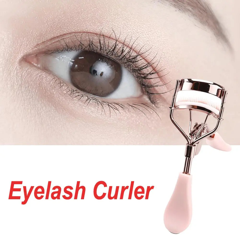 Curved Eyelash Curler with Tweezers