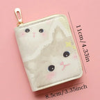 Kawaii Cute Cat Zip Up Wallet