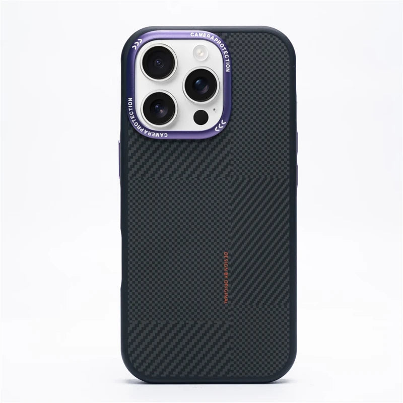 Matte Carbon Fiber Phone Case Purple