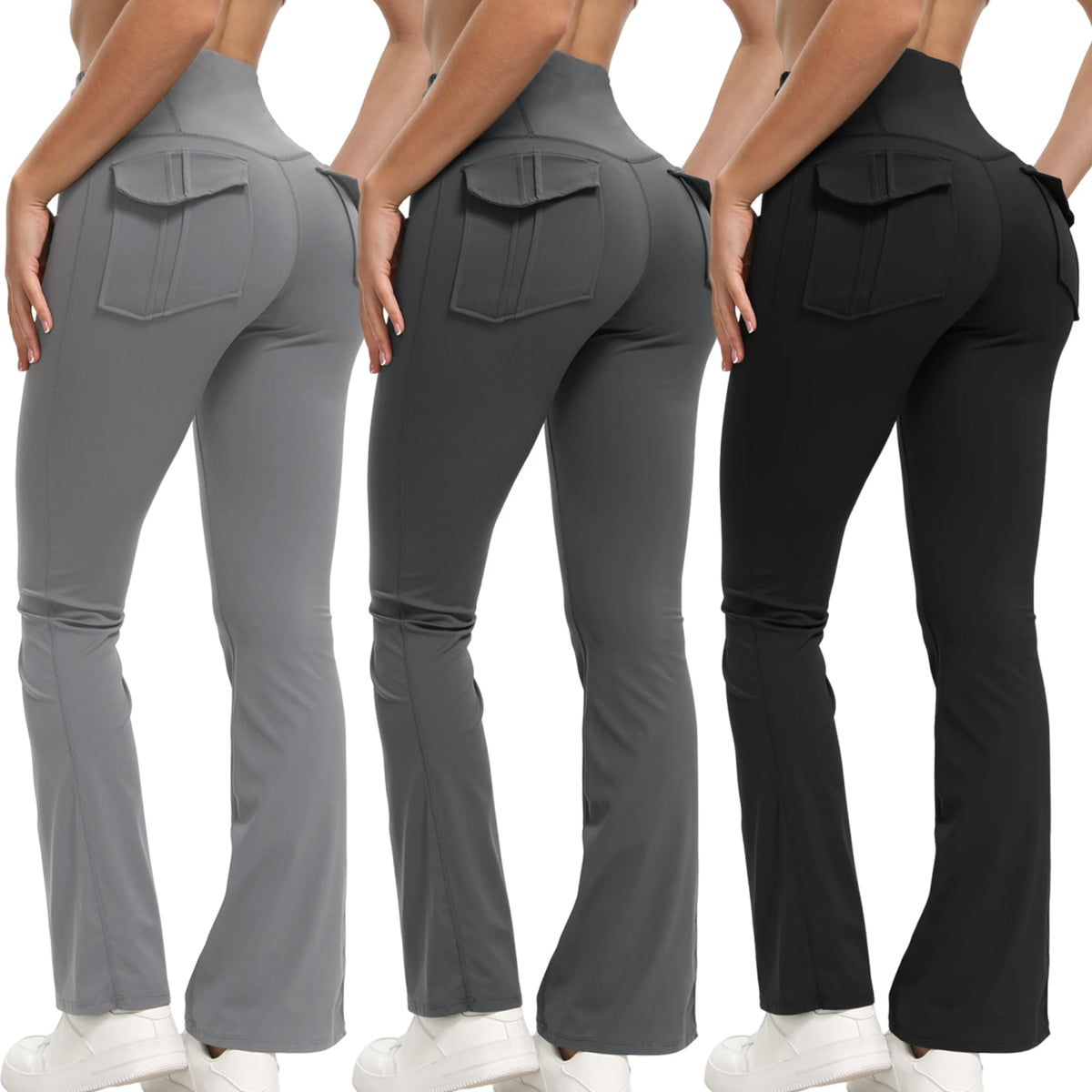 High Waisted Flared Pants High Waisted
