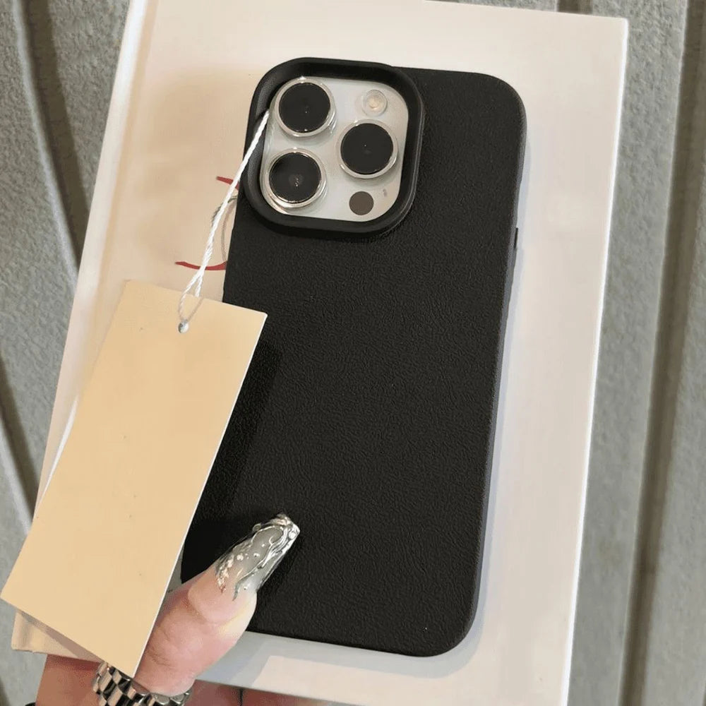 Leather Tpu Phone Case Black