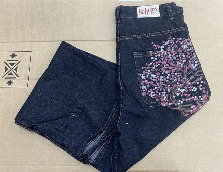 Vintage Low Waist Jeans Wide Leg