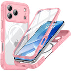 Color Magnetic Shockproof Phone Case Pink