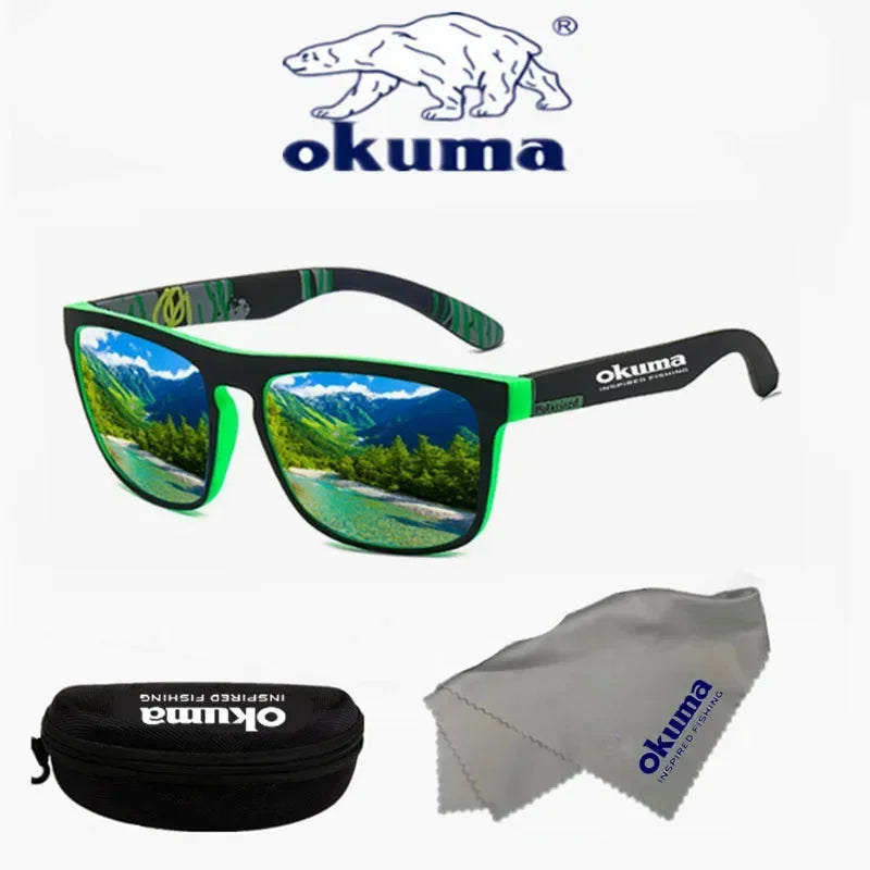 Okuma Polarized Sunglasses Green with box