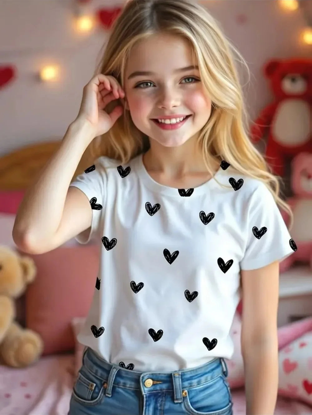 Kids Children's Girl T Shirt Short Sleeve TXS00ZM8