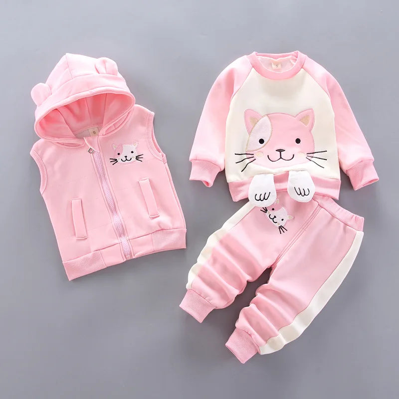 Fleece Hooded Piece Pink 1
