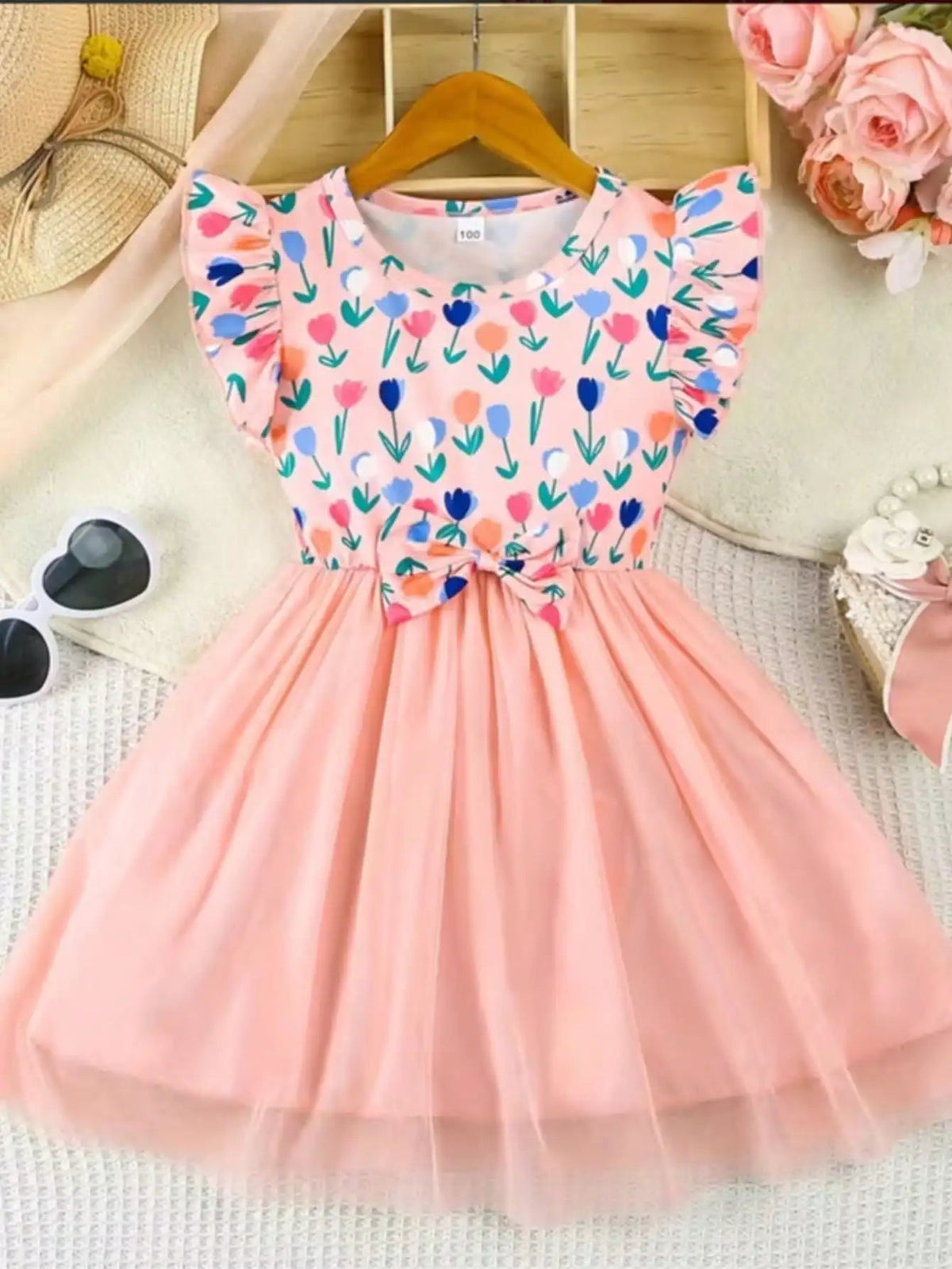 Enchanting Girl Dress Purple Dress Sleeveless Knit