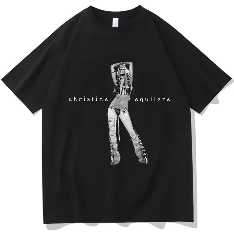 The Anniversary Christina T Shirt Graphic H867-black