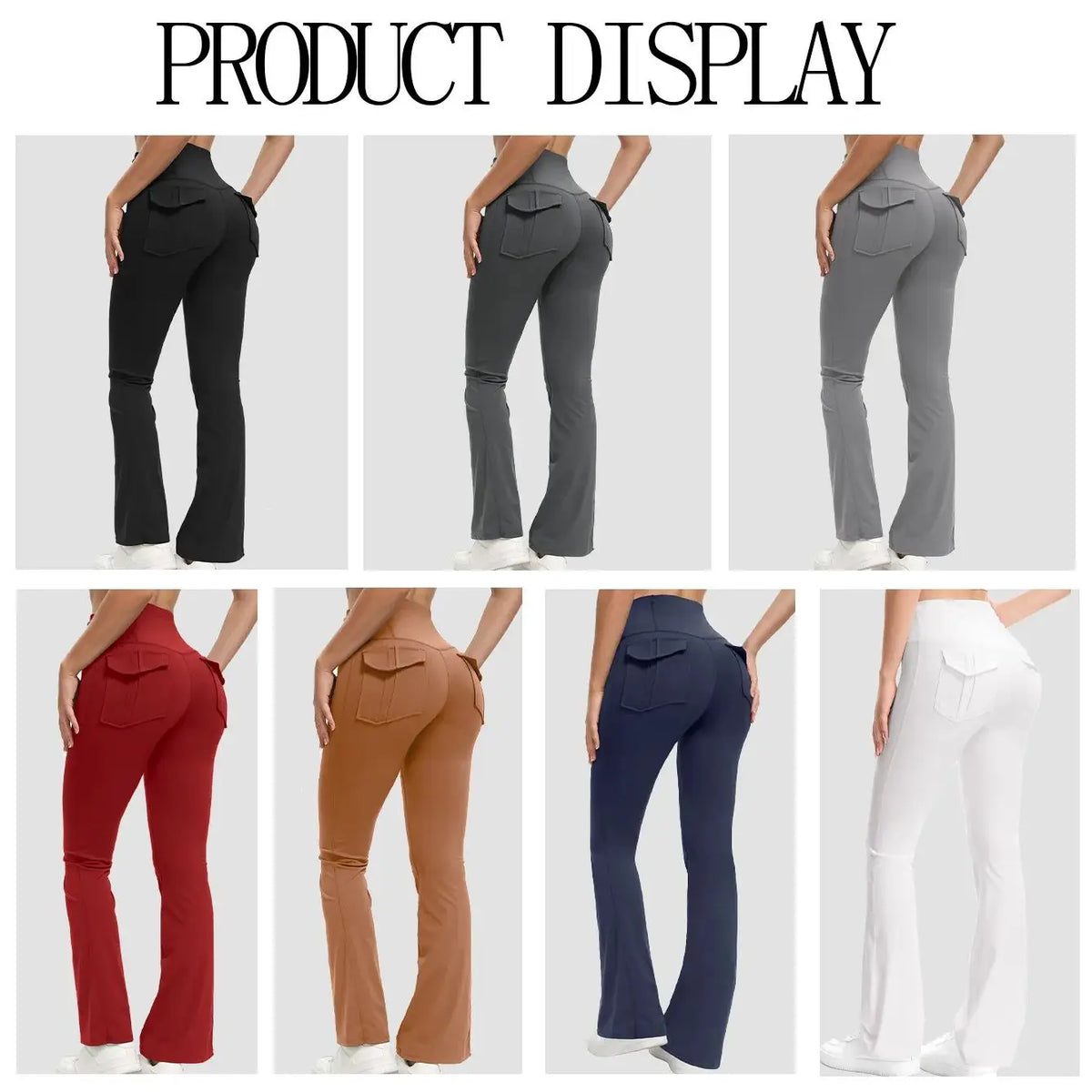 High Waisted Flared Pants High Waisted