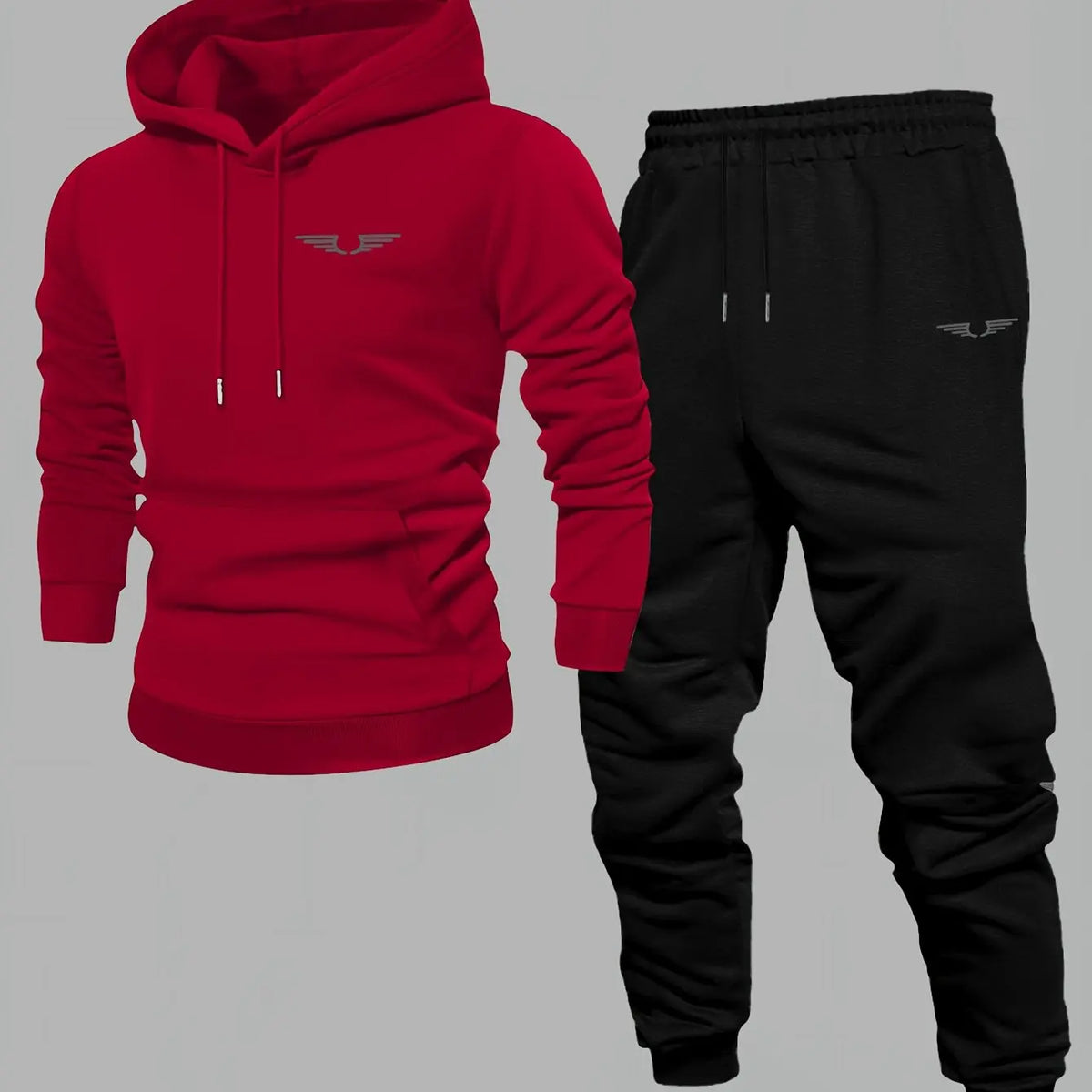 Hooded Sweatshirt For Top Long Sleeve Hoodie red black