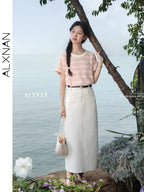 Alxnan Plus Size T Shirt Short Sleeve
