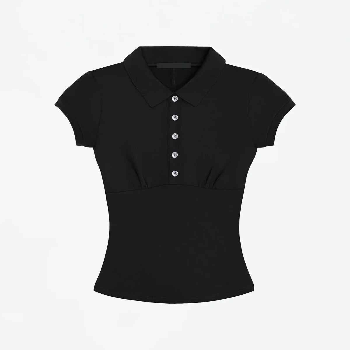 Tank Polo Collar Short Sleeve T Shirt Slim Fit Short Sleeve black