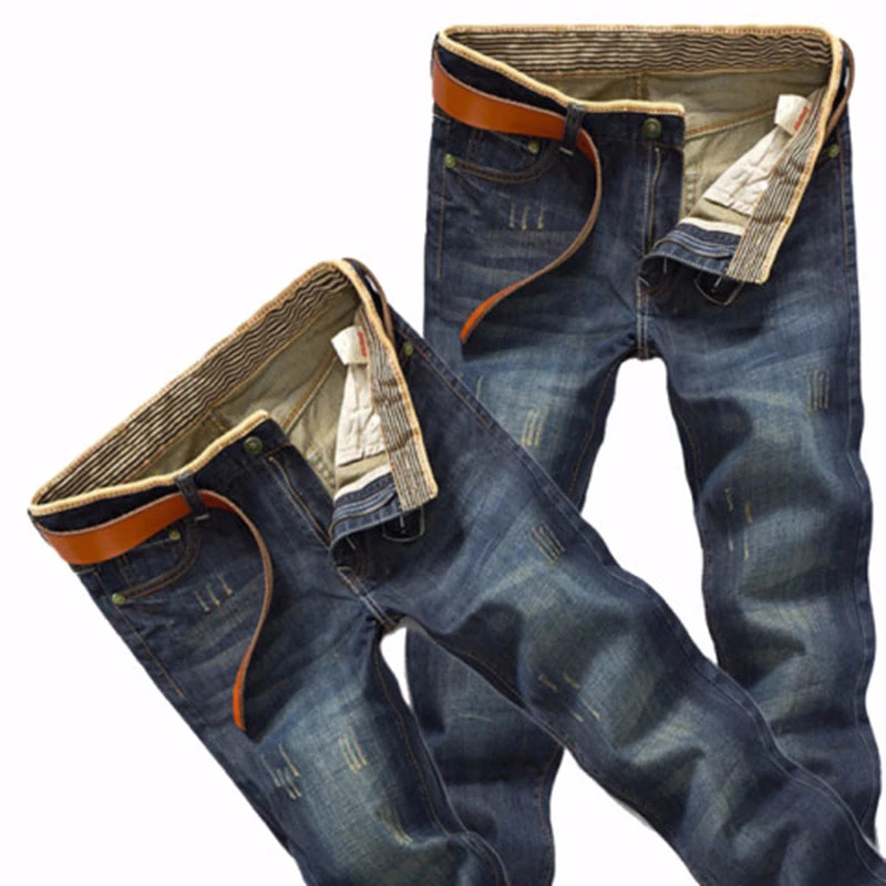 Business Straight Stretch Jeans Slim Fit