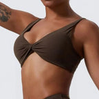Push Up Sports Bra Breathable Top Knit Backless