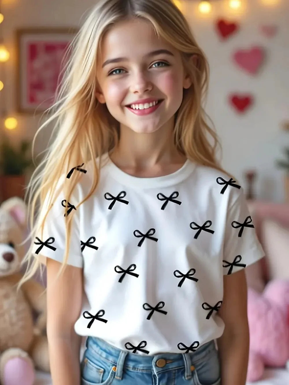 Kids Children's Girl T Shirt Short Sleeve TXS00ZMB