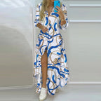 Printed Long Irregular Shirt