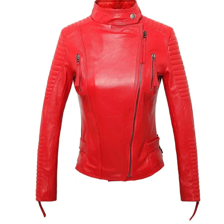 Genuine Sheepskin Leather Jacket Slim Fit