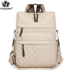 Plaid Daypack Waterproof Backpack