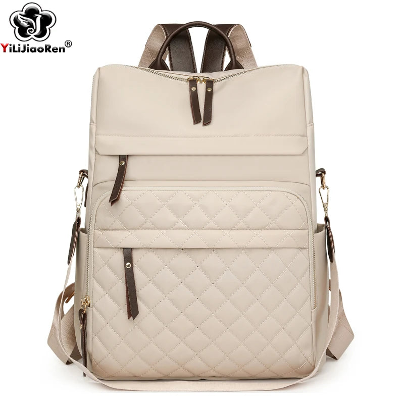 Plaid Daypack Waterproof Backpack