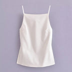 Hxao Lace Backless Top WHITE