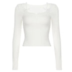 Pure Desire Sweet T Shirt V Neck Lace Blouse