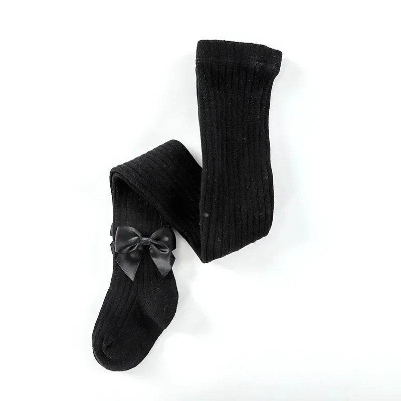 Baby Girls Tights Leggings Knit black