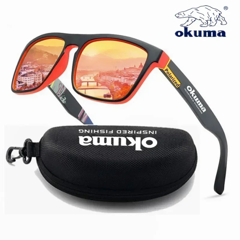Okuma Polarized Sunglasses red with box