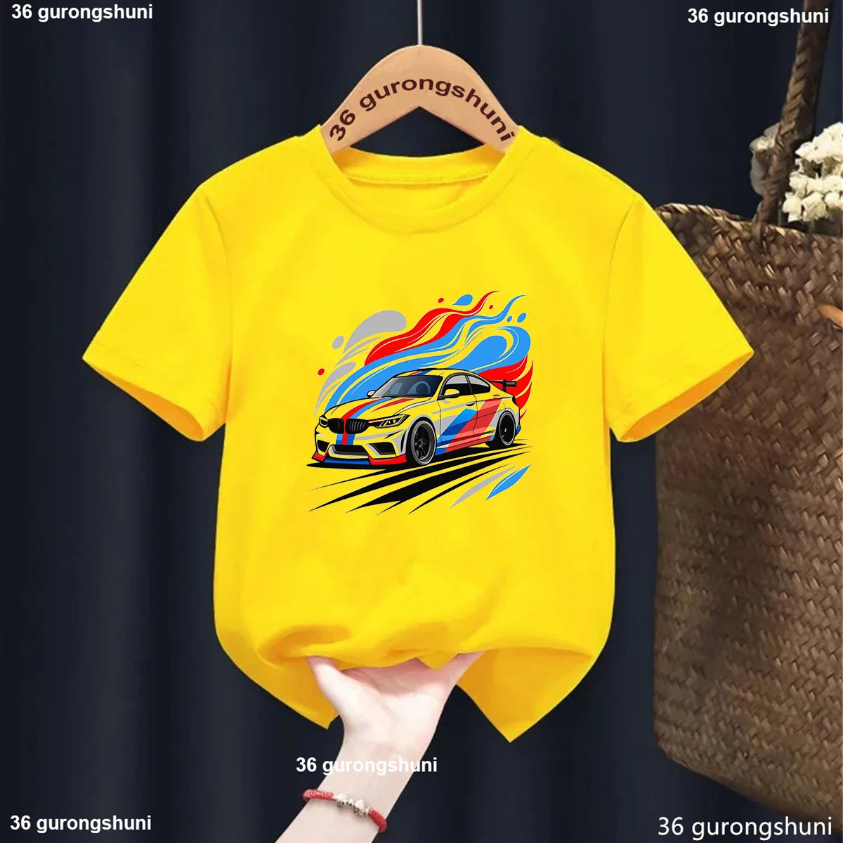 Kids Racing Car T Shirt Graphic 37089y