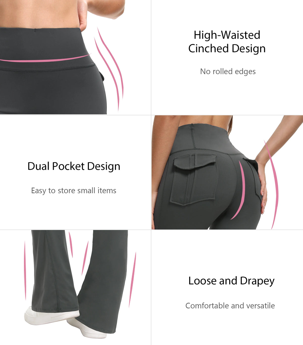 High Waisted Flared Pants High Waisted