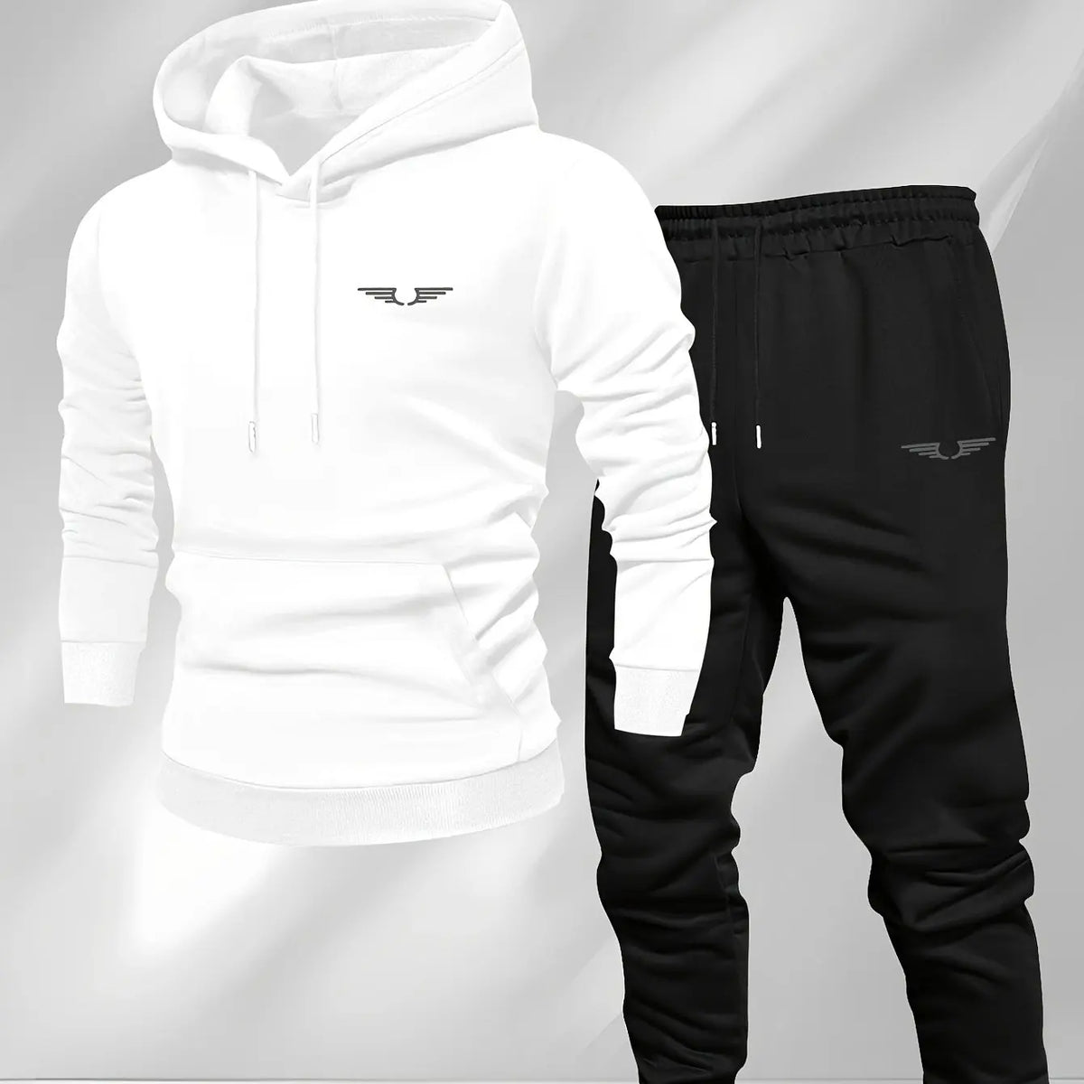 Hooded Sweatshirt For Top Long Sleeve Hoodie white black