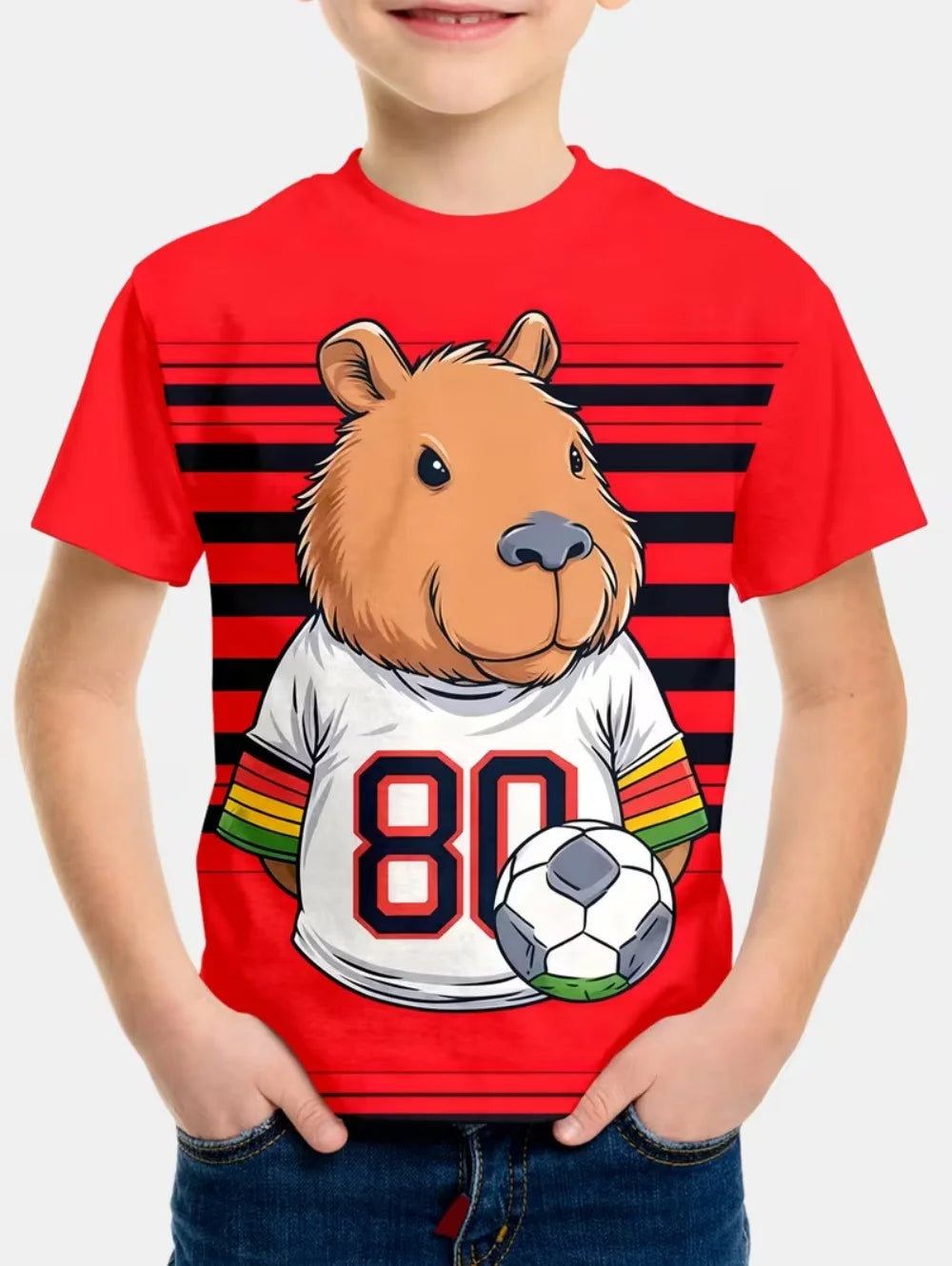 Kids Capybara Graphic T Shirt TXS017IP