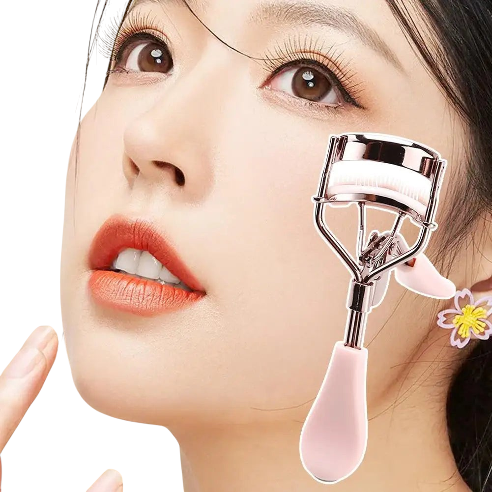Curved Eyelash Curler with Tweezers